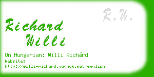 richard willi business card